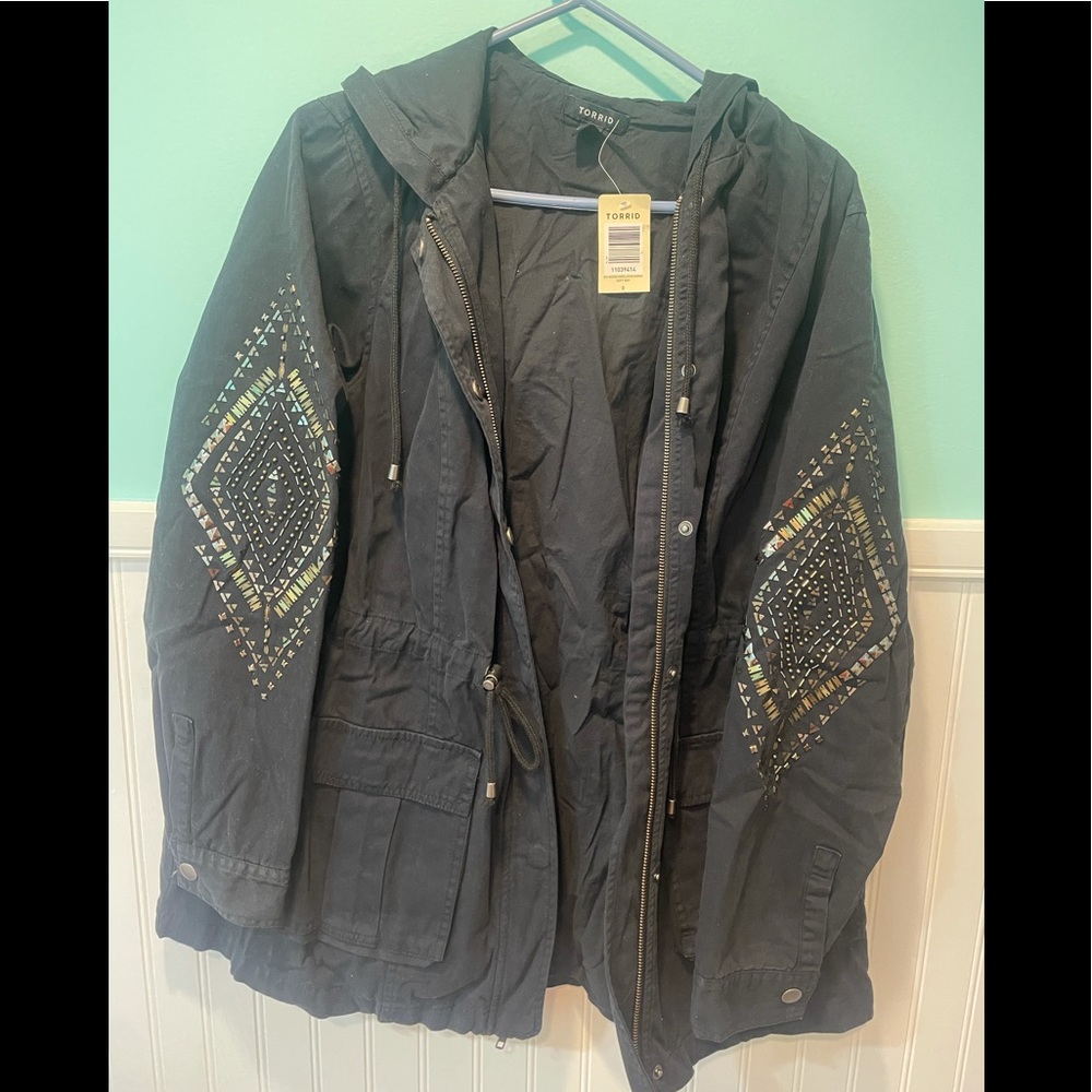 Torrid jacket with hood